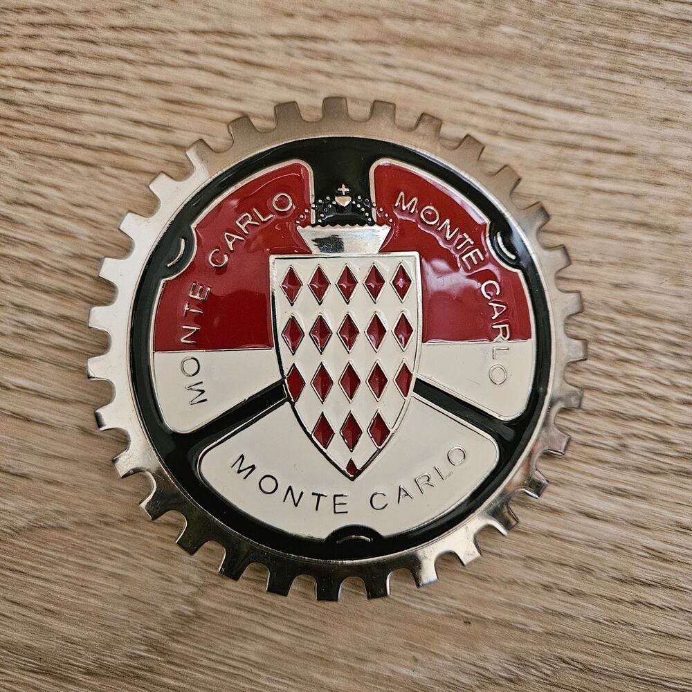 Monte Carlo Belt Buckle Round Enameled Gear 3.5" Artifakt Collectible